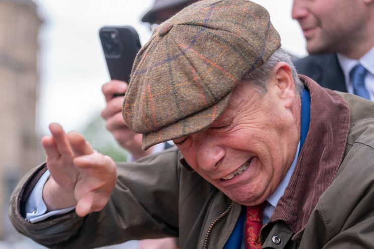 Election 2024: Man arrested after ‘cement’ thrown at Nigel Farage